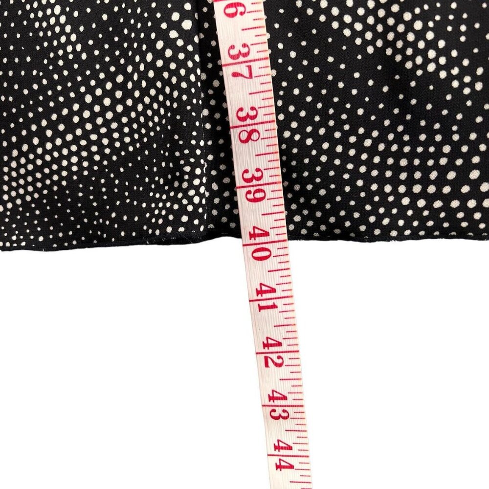 New York & Co Women Dress Size XL Swirl Polka Dot Black White - Picture 9 of 9